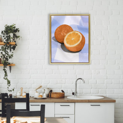 Lueur orange sur cadre flottant bleu, design par Lish Creative