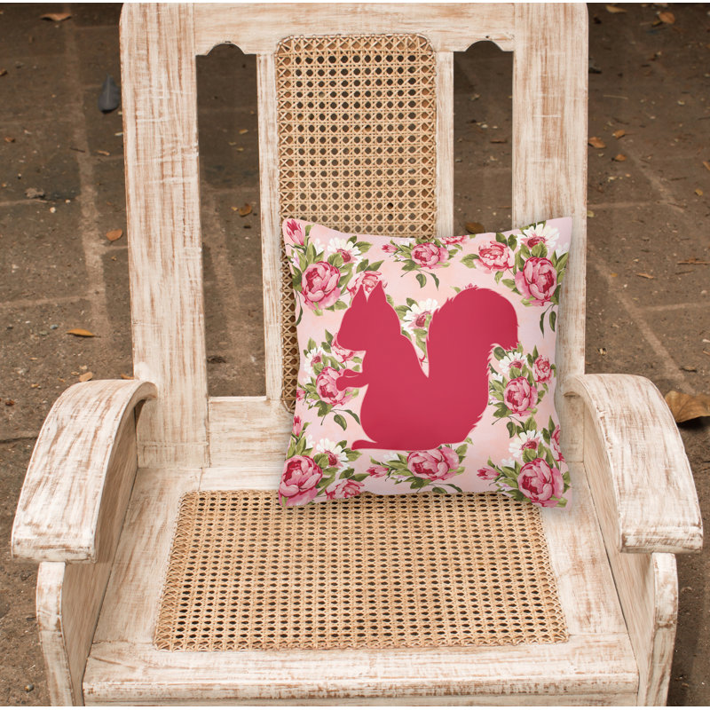  Coussin 14 "Squirrel Shabby Elegance, Rose