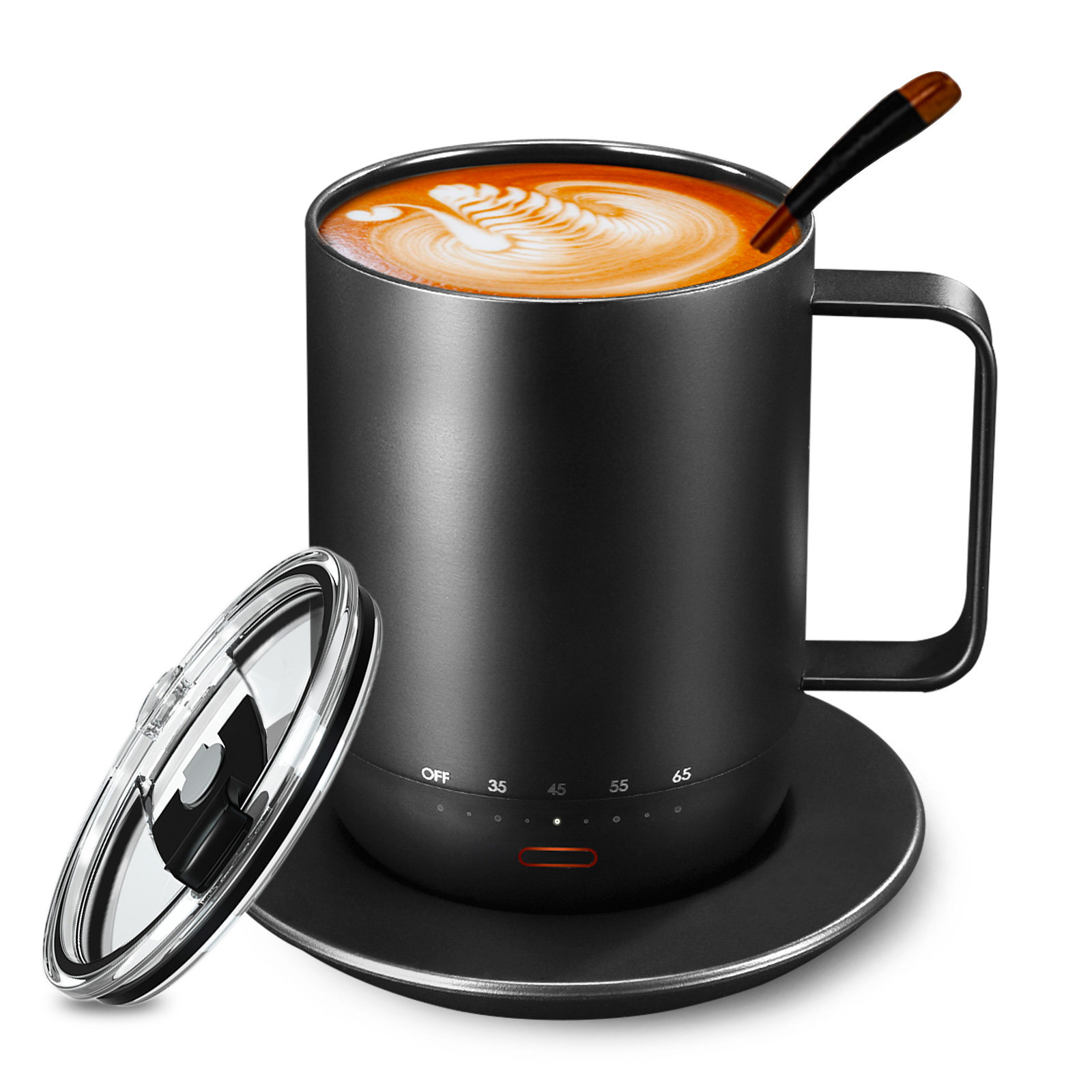 VSITOO S3pro Temperature Control Smart Mug 2 with Lid, Self Heating Coffee  Mug 14 oz, 90 Min Battery Life - APP & Manual Controlled Heated Coffee Mug