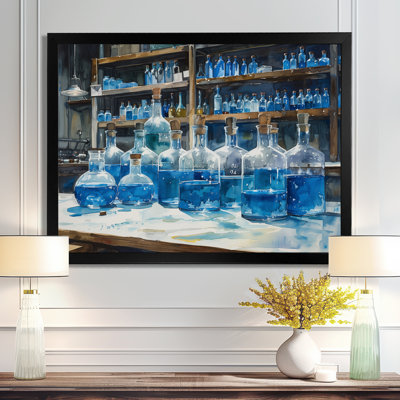 Blue Brown Chemical Synthetic Laboratories - Laboratories Wall Art