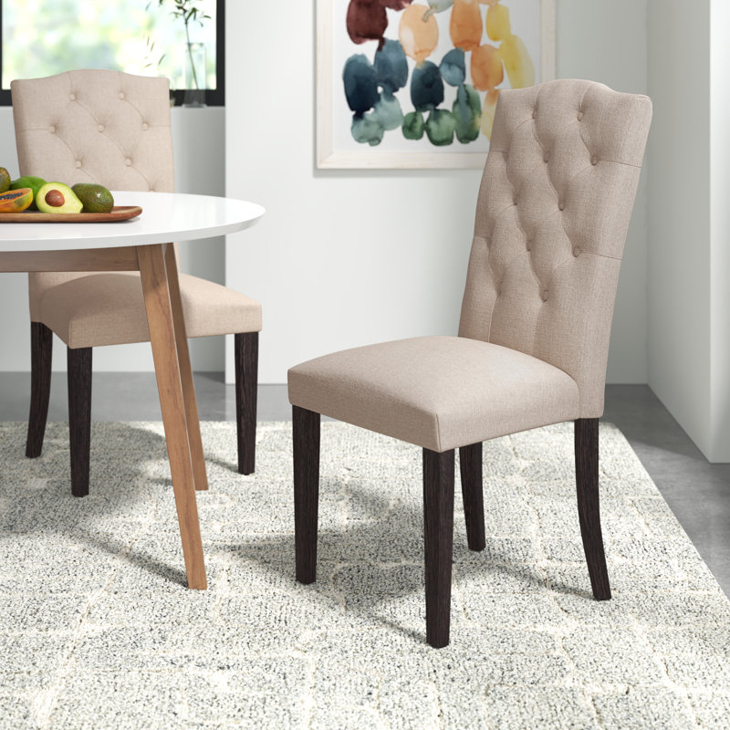 Gakona 19'' H Tufted Linen Upholstered Side Chair