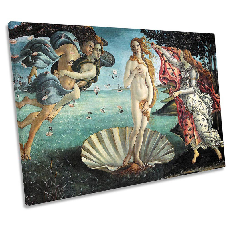 Sandro Botticelli The Birth Of Venus - Wrapped Canvas Print, 81.3cm H x 121.9cm W x 4cm D