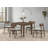 Valencia 5-Piece Extendable Solid Wood Dining Room Set With Curved Back Upholstered Chairs