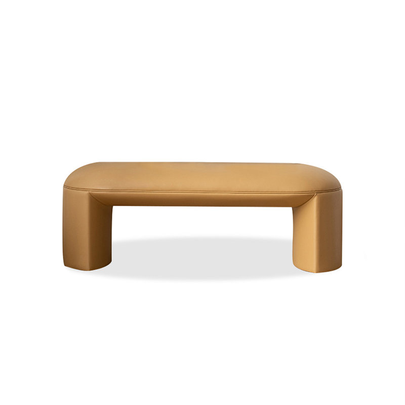 Khaki Upholstered Bench