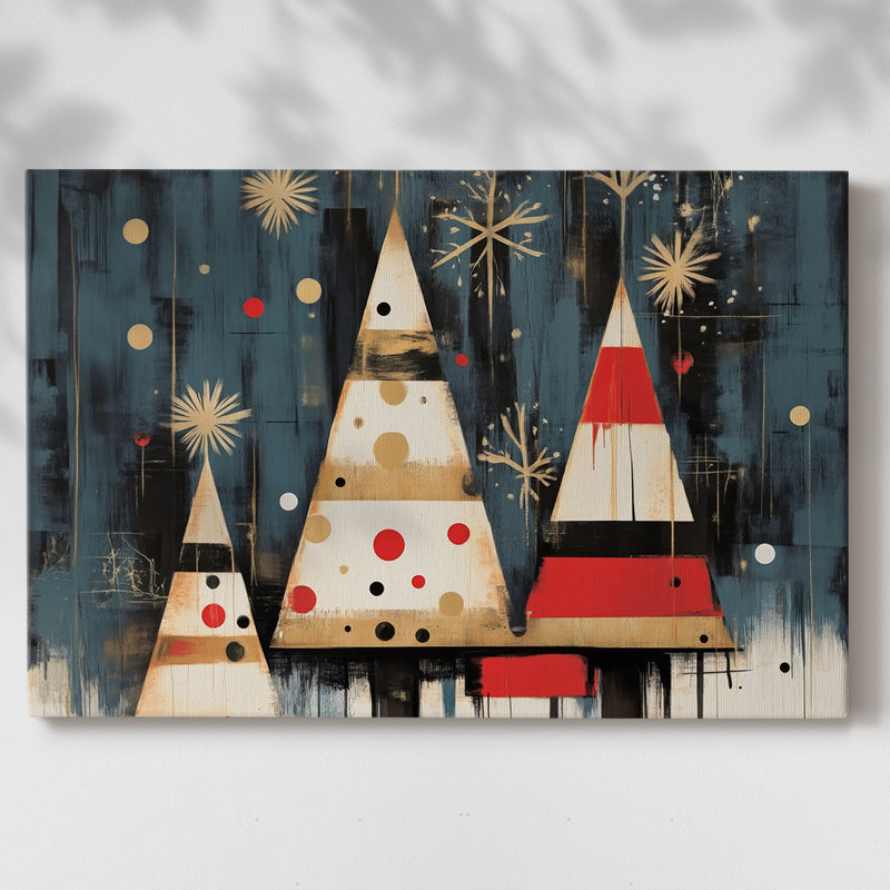 Art de vacances de Noël III - Toile tendue avec châssis - CII, H 16 po x l 24 po