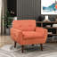 Chaise moderne avec dossier, siège décoratif haut en mousse, profondeur 22 po, hauteur des pieds 8,5 po-951729109