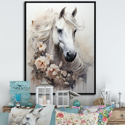 Fleur majestueuse, cheval I - art mural cheval