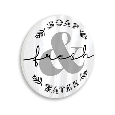 «Soap & Water», affiche de campagne rétro, plaque murale murale, 12 po de diamètre