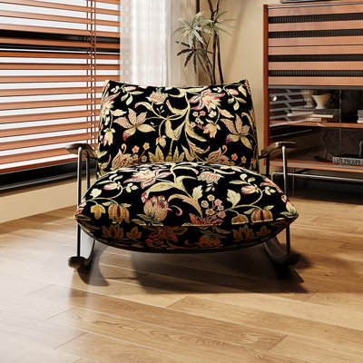 Living Room Casual Cotton-Linen Rocking Chair