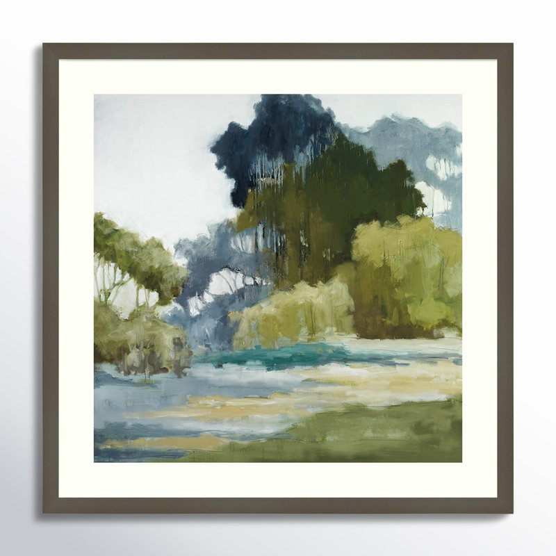 Bean Fileds Tall Trees - Cadre photo, reproduction d'art sur papier, H 19 po x l 19 po, Papier avec cadre gris