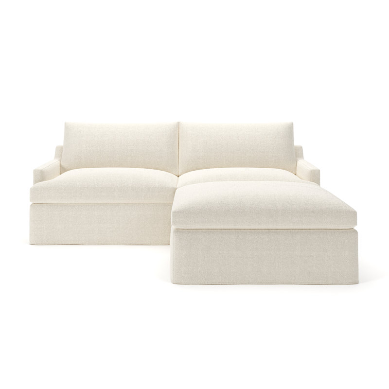 Wrenley 3-Piece Sectional, Davis Pearl Performance Bouclé