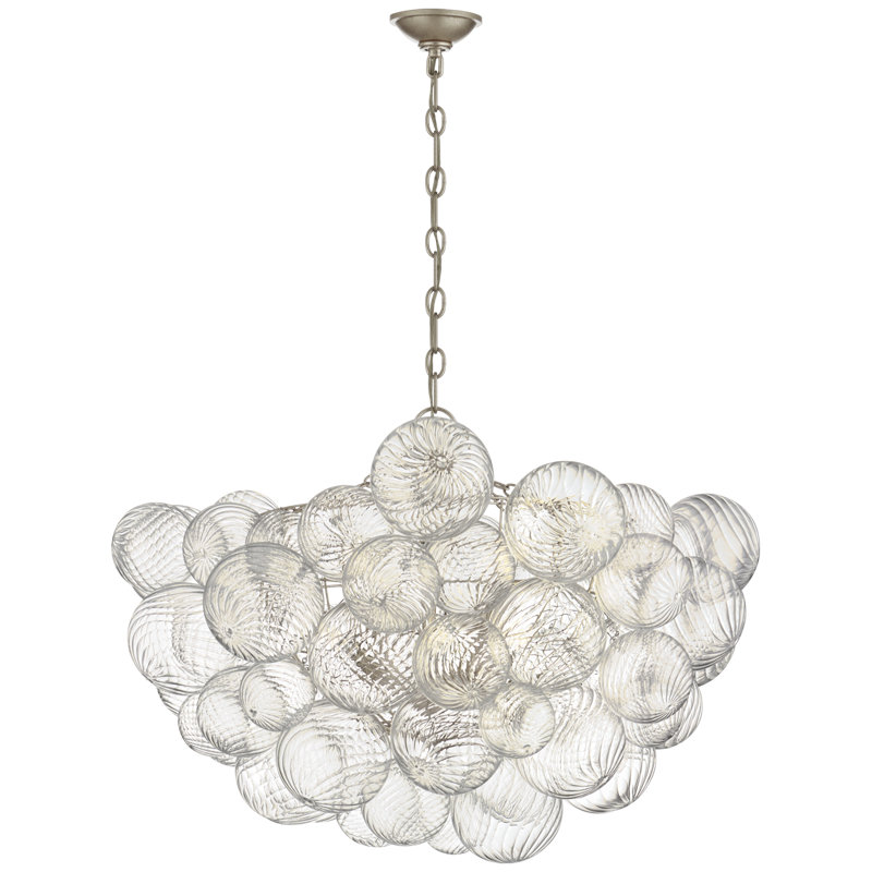 Talia 8 - Light Chandelier, Burnished Silver Leaf
