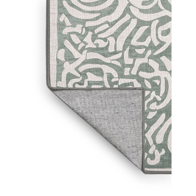 Machine Washable Gray Area Rug, Rectangle 8' x 12'