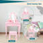 Ensemble de coiffeuse pour enfants avec miroir et table de maquillage légère et ensemble de coiffeuse et tabouret en bois-976272427