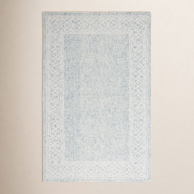 Hand-Tufted Geometric Wool Rug