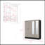 Armoire Ron, chambre, noir / gris clair