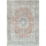 High-Quality Hand-Knotted Rose And Charcoal Area Rug