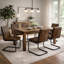 Real Genuine Leather Dining Kitchen Chair Metal Frame Dark Brown Fully Assembled 93Cm High X 52Cm Wide X 61Cm Deep