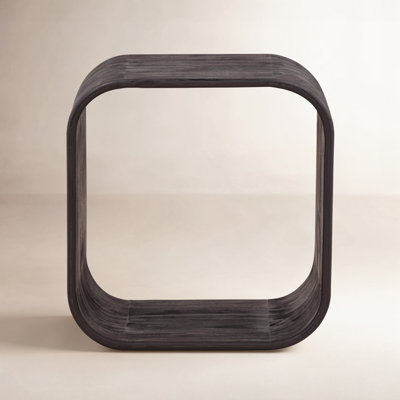 Abalone Side Table Dark Brown