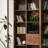 Light luxury walnut bookcase
