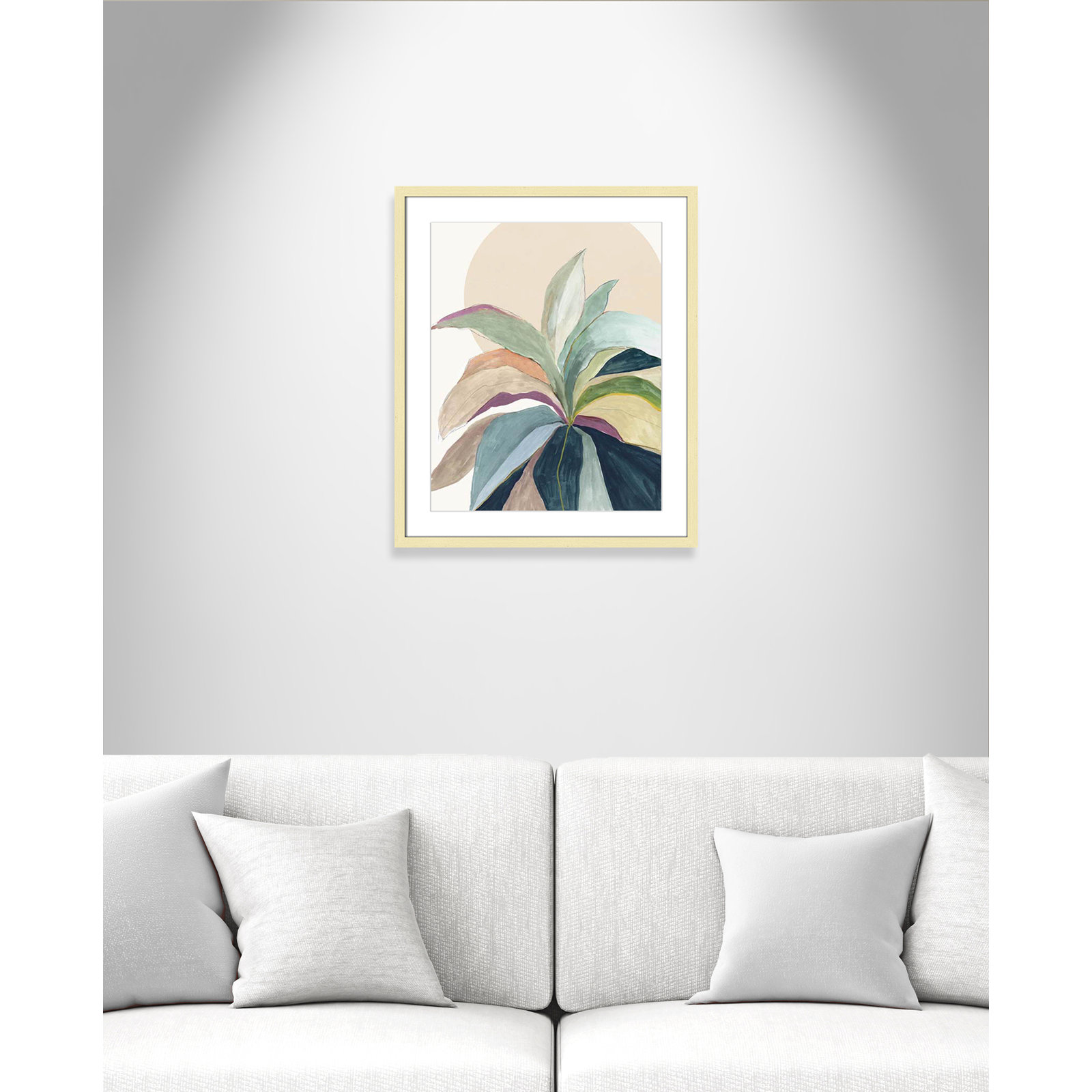 Sherbrooke Sunny Bright Leaves II by Asia Jensen Print, Yes, Gold Single Picture Frame, 25.5" H x 21.5" W x 1.25" D