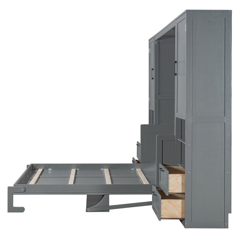 Lit escamotable avec lit escamotable Murphy, Gris