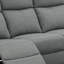 Canapé inclinable manuel Aybri 74 po, 3 places, toile de jute grise, bois-832163826