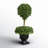 33 " H Faux Boxwood Topiary in Stone Urn