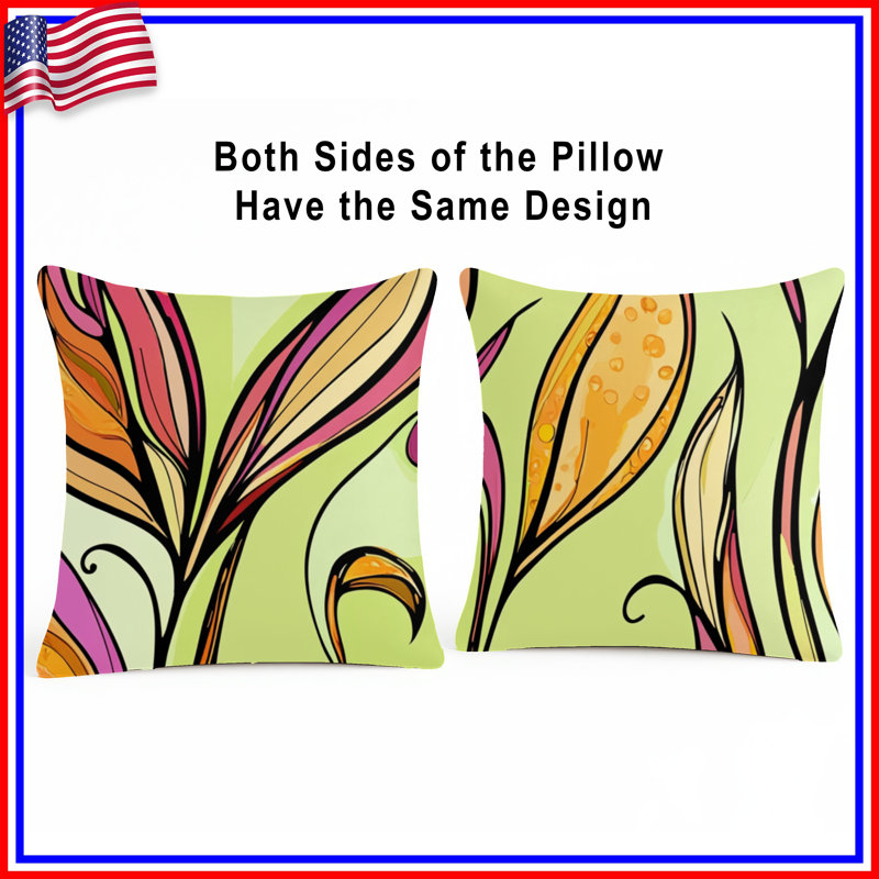 Coussin Floral, 18 po x 18 po