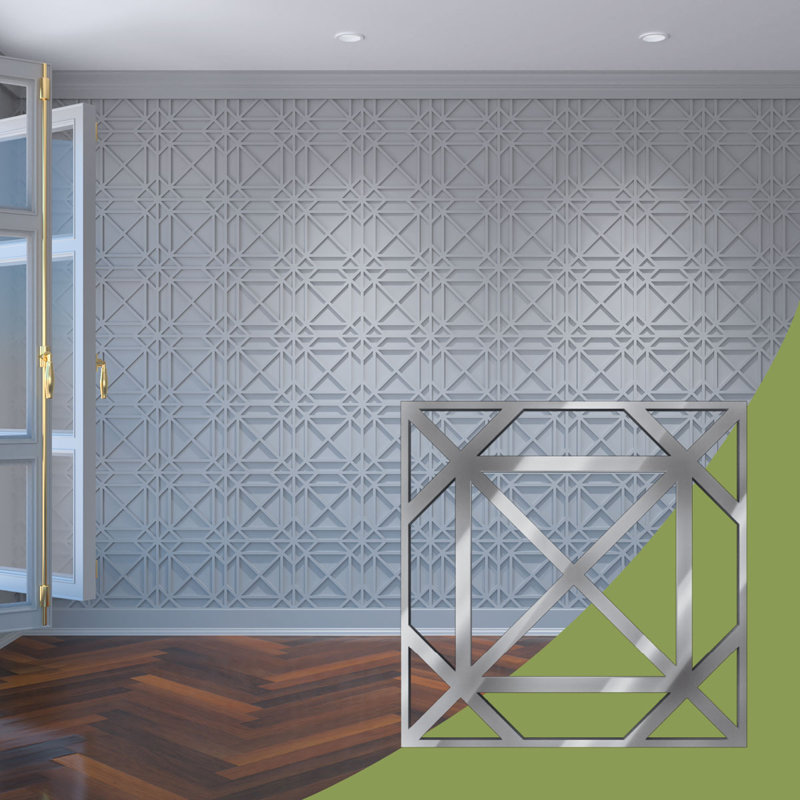 Petits panneaux muraux décoratifs en acrylique Buxton, petit, l 11 3/8 po x H 11 3/8 po x 1/8 po, Miroir argenté