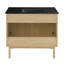 Meuble-lavabo autoportant en chêne naturel Classe 36 avec comptoir à 3 trous noir Classe-1363476244-1363476247-1363476246