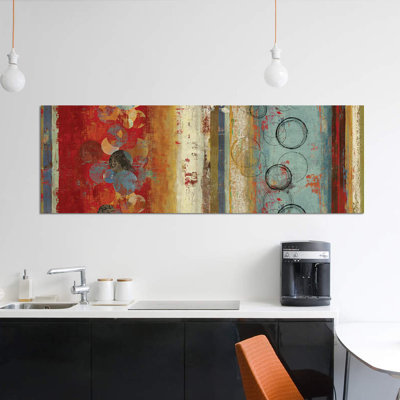 Field Of Blue by Tom Reeves - Wrapped Canvas Panoramic Print
