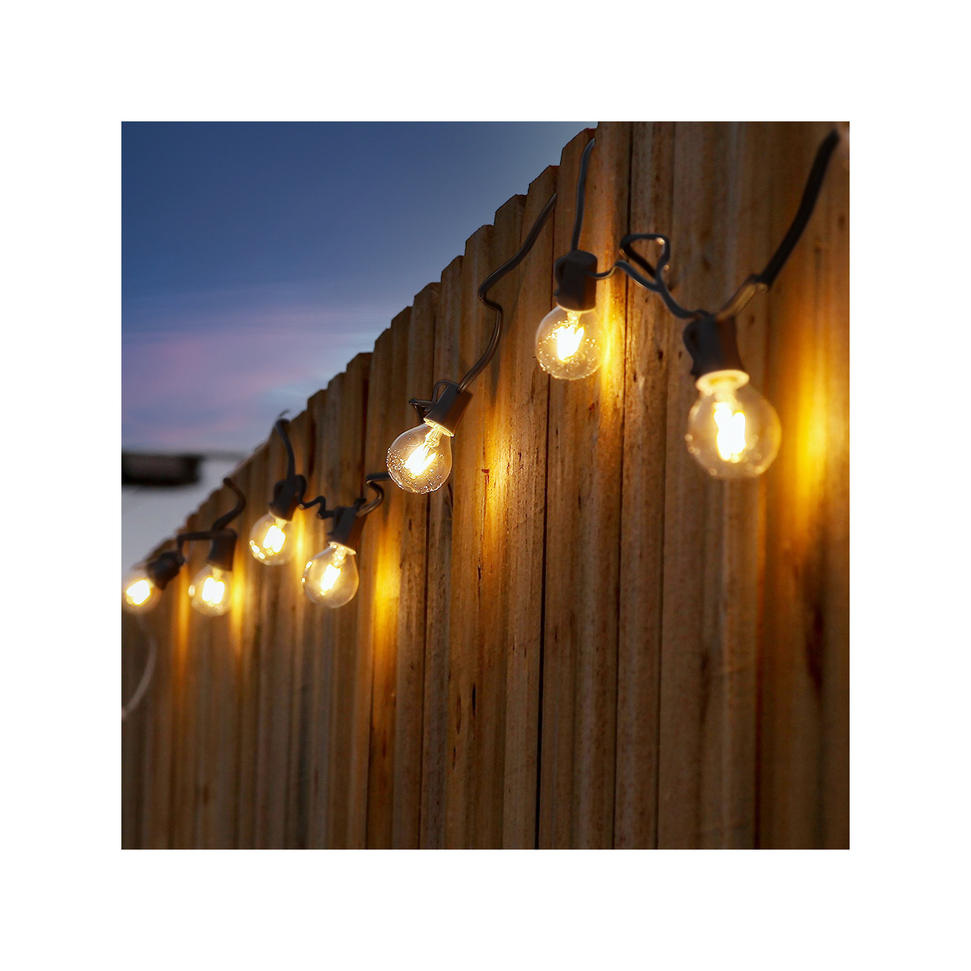 Pro 12-Light 27 ft. Outdoor Solar NonHanging LED 1-Watt G45 3000K Soft White Bulb String Lights