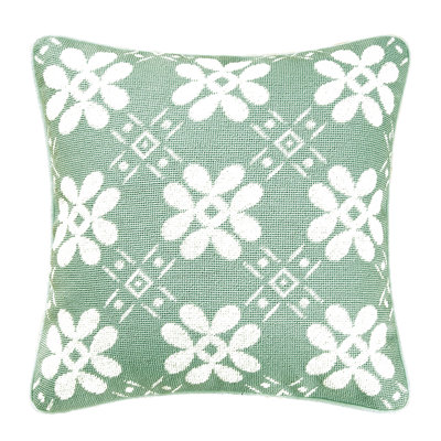 Tile Needlepoint Pillow