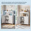 Bathroom Storage Cabinet with 2 Doors & Open Storage Shelf