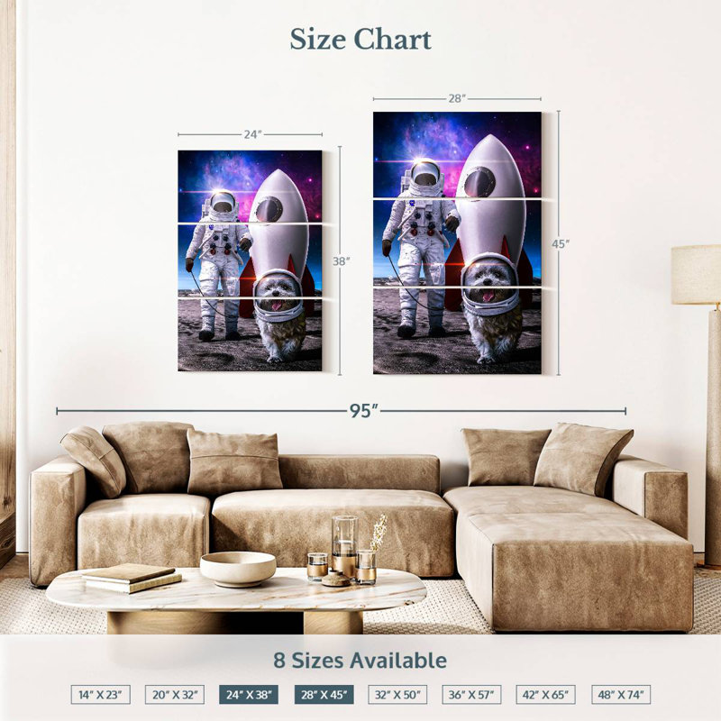 Oberle Just Walking A Space Dog Screen, 38" H x 24" W