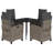 Vidaxl Patio Dining Set With Cushions Poly Rattan, Square Table-124241357-124241361-124241369
