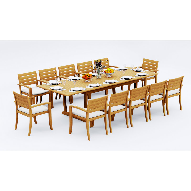 Ensemble de table d'extérieur rectangulaire L 82 po Alvarado, 12