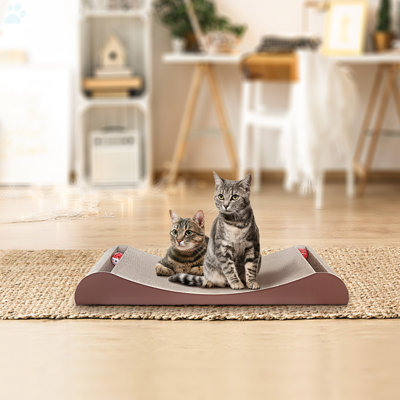Lit de repos en carton avec grattoir pour chat
