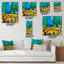 Horloge murale «Blossoming Landscape with Trees»-1996183227