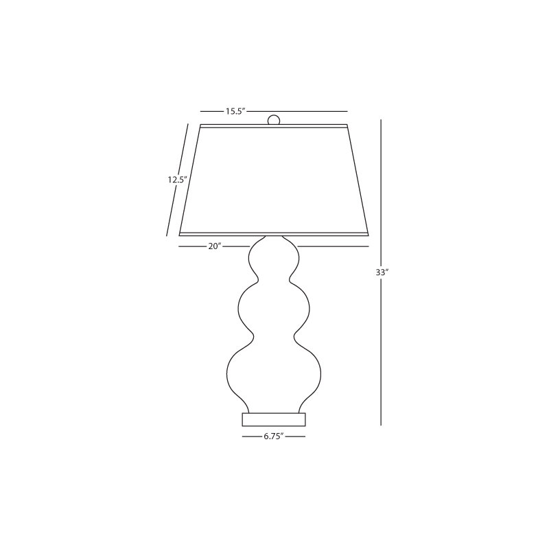 Table Lamp, Cobalt