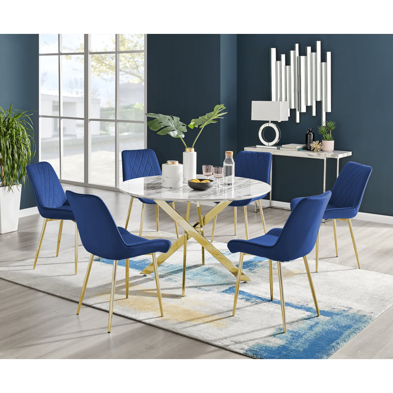 6 - Person Dining Set, Blue