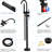 Solid Brass Floor Mount Tub Filler - Matte Black With Handheld Shower Function Mounted Bathtub Faucet Attachment-118765967