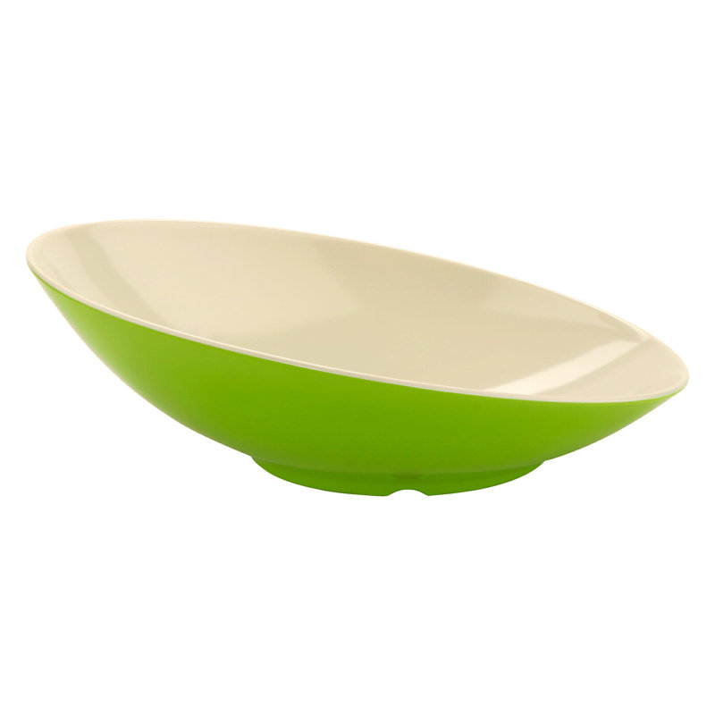 Le GE Bol de service en mélamine, H 5 po x l 8,75 po x P 8,75 po, Beige et vert