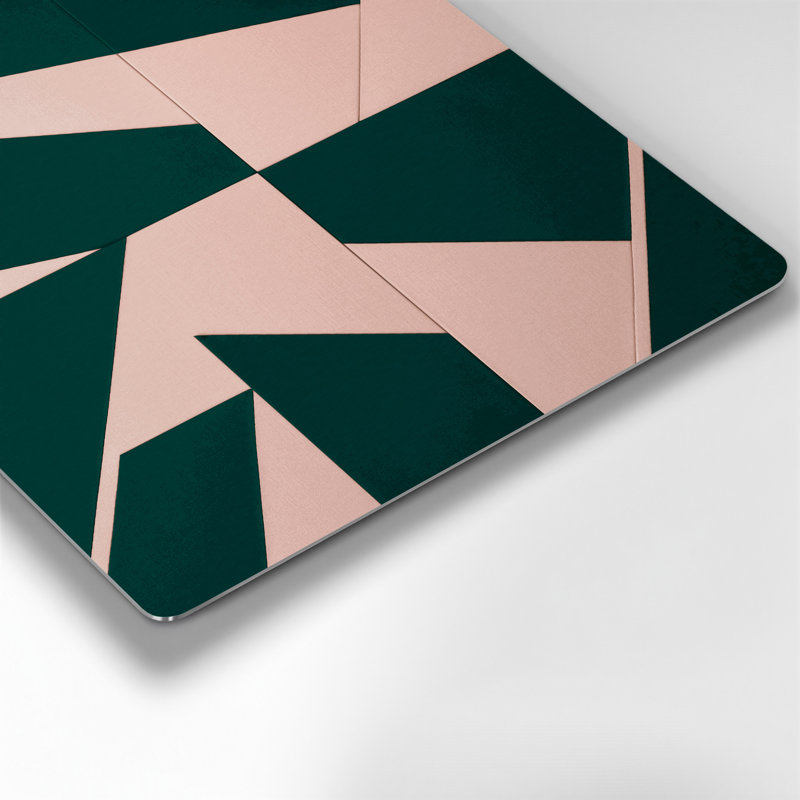 Minimalisme 97, art mural vert en métal, H 12 po x l 12 po