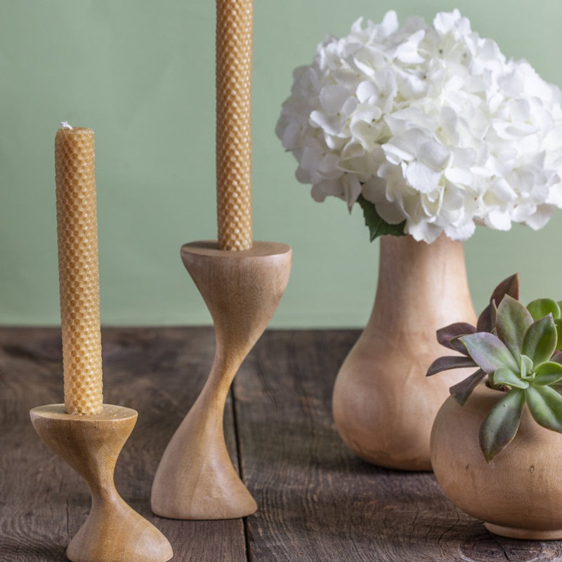Vase en bois de manguier