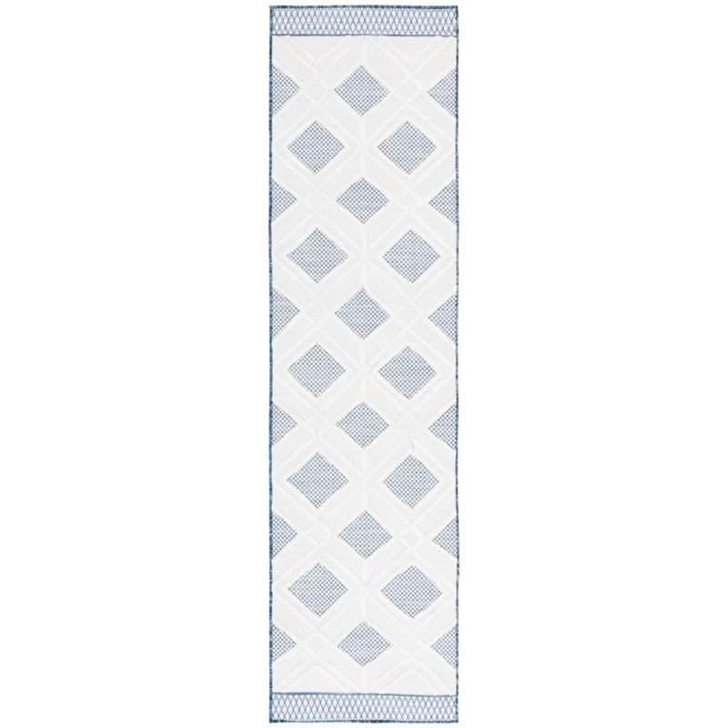 Tapis d'intérieur / extérieur à motif géométrique Kenenth Performance, Tapis de couloir 2 pi x 8 pi