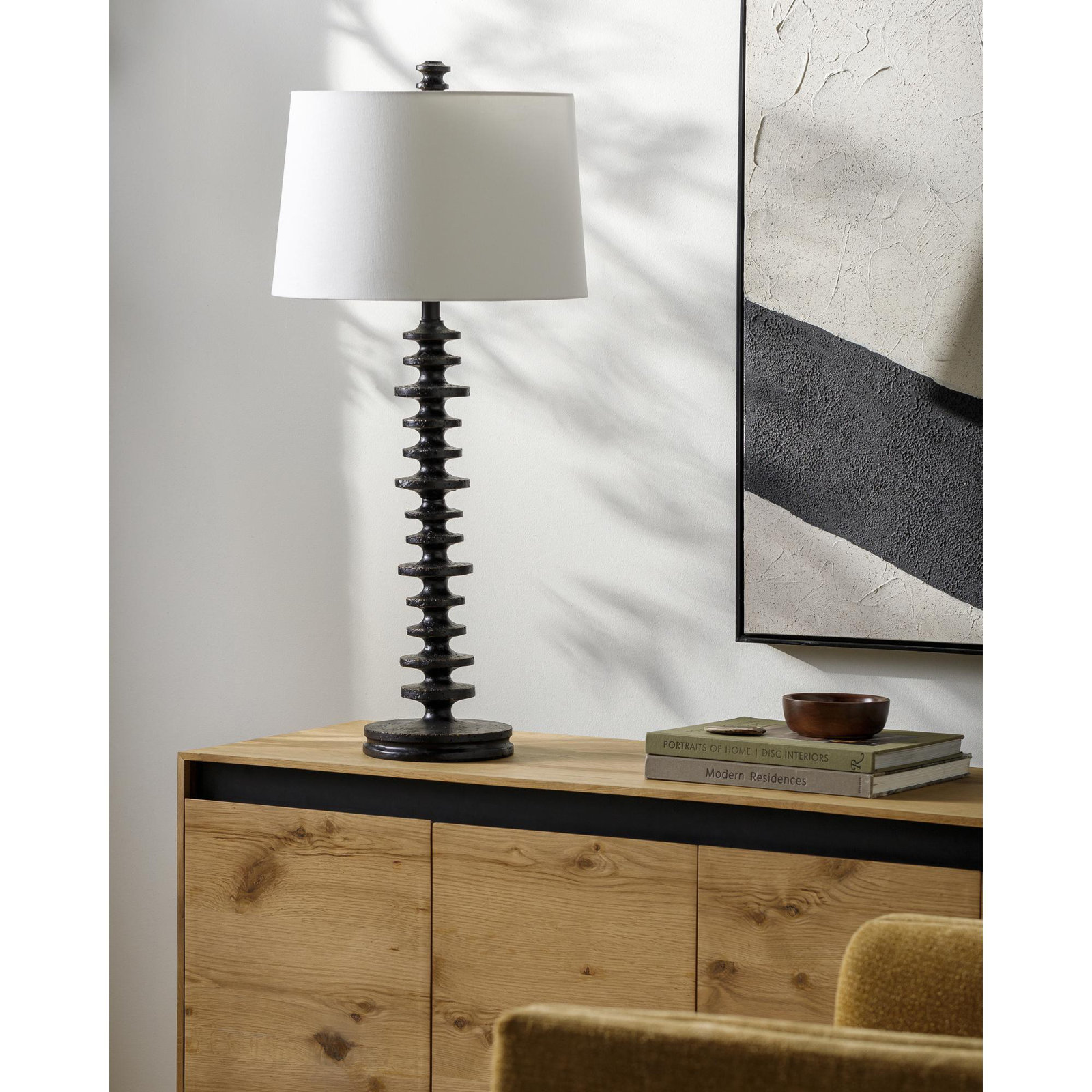 Galey Alix x Livabliss Merrill Table Lamp, Black