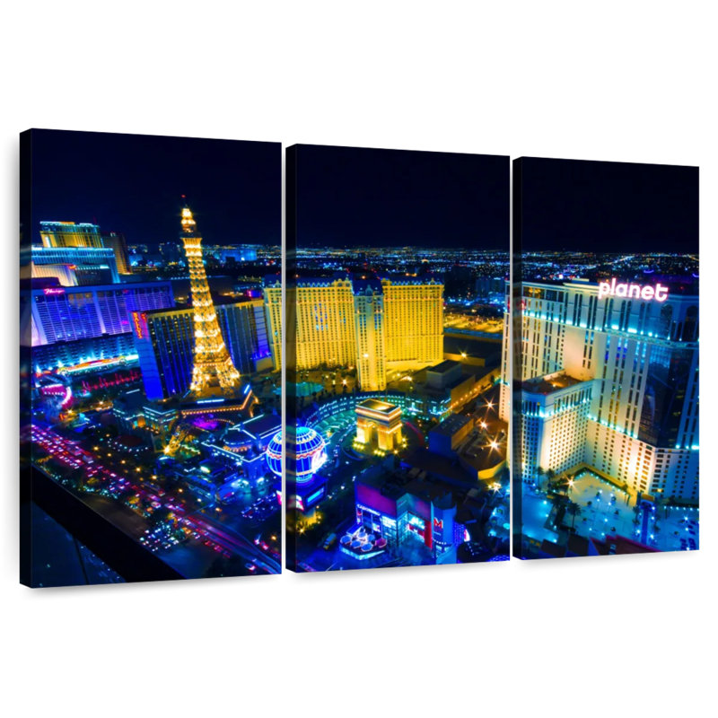 Sirci Las Vegas la nuit, H 36 po x l 57 po