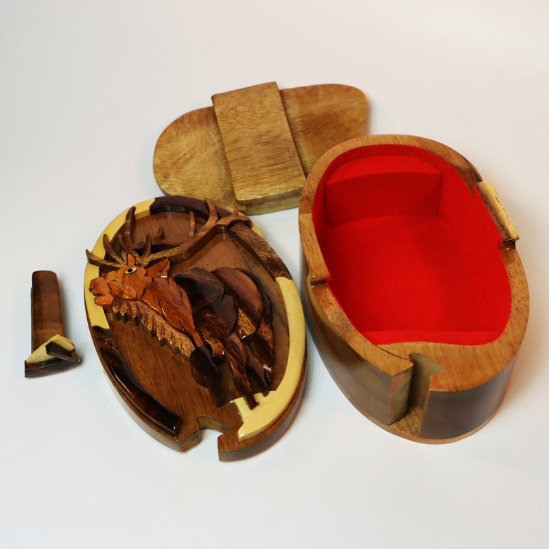 Boîte à puzzle Maison Intarsia